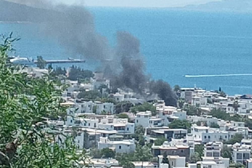 Bodrum da tatilcilere panik yaşatan yangın Ankara Masası