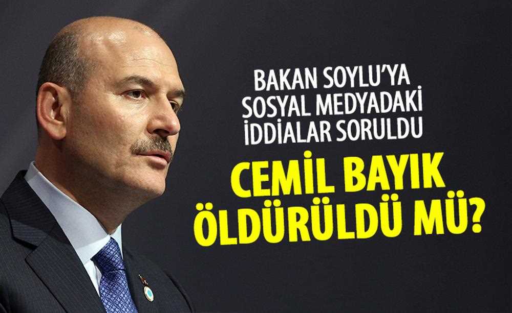 Soylu'dan Cemil Bayık açıklaması