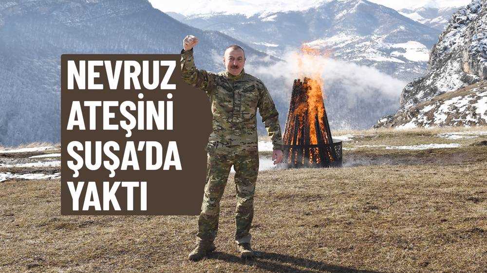 İlham Aliyev, Nevruz ateşini işgalden kurtulan bölgede yaktı