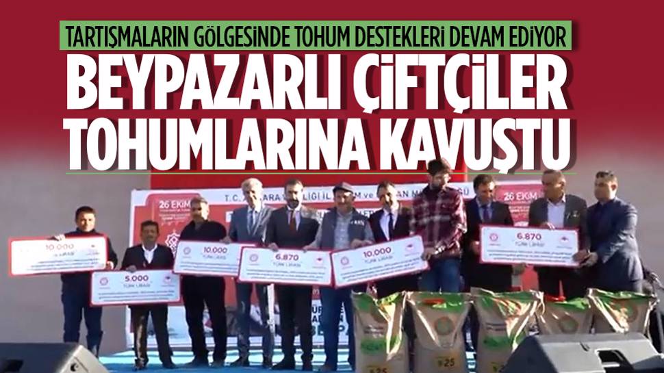 Beypazarı'nda çiftçilere tohum dağıtıldı