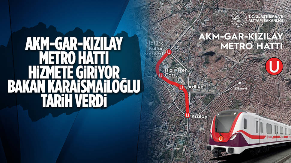 AKM-Gar-Kızılay Metro Hattı için geri sayım