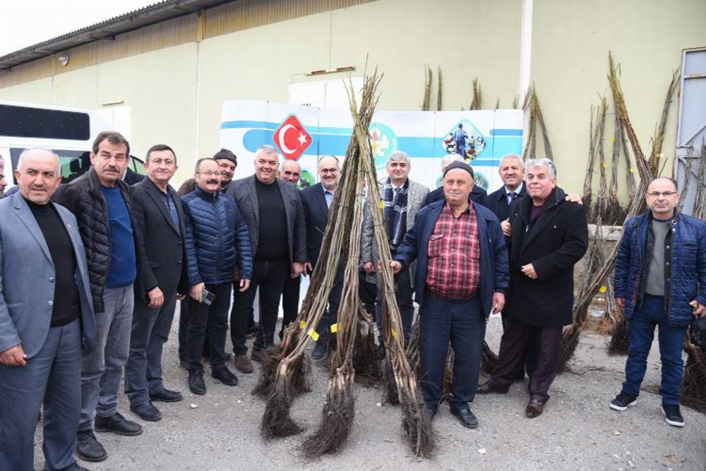 Manisa Akhisarlı üreticiye fidan desteği