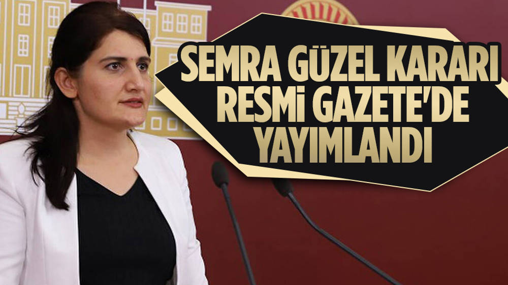 HDP'li Semra Güzel'in milletvekilliğinin düşürülmesi kararı Resmi Gazete'de