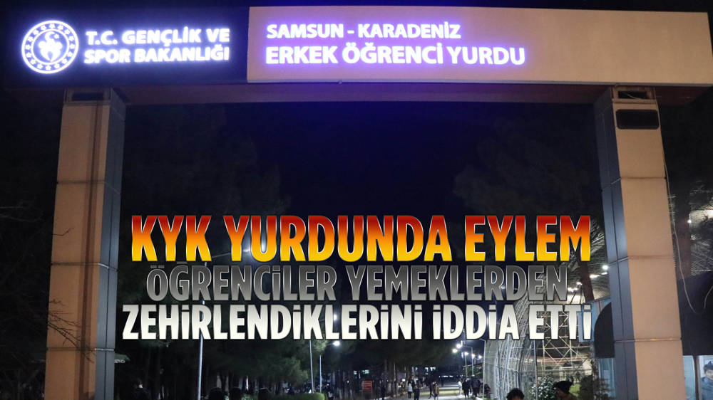 Yemeklerden zehirlendiklerini iddia eden öğrenciler eylem yaptı