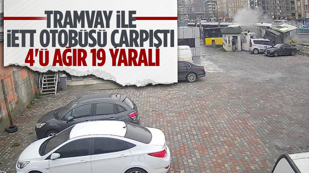 Alibeyköy'de tramvay ile İETT otobüsü çarpıştı!