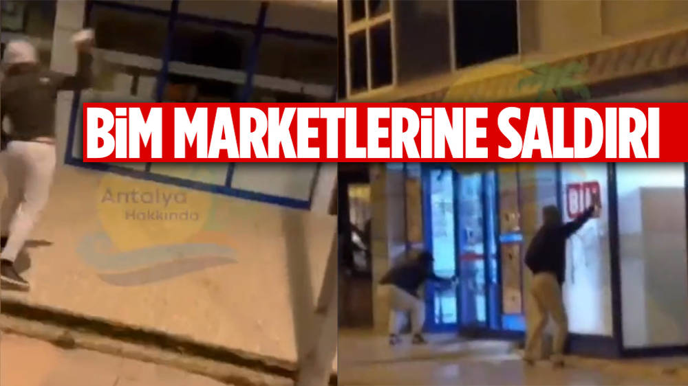 BİM marketin kapısına gece yarısı ''Devlet Baba'' yazdılar