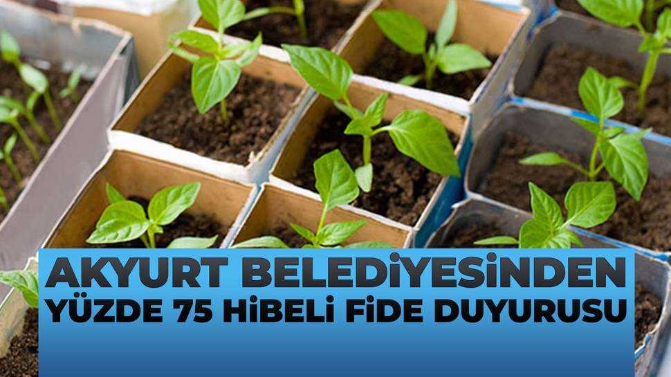 Akyurt Belediyesinden sebze fidesi duyurusu...