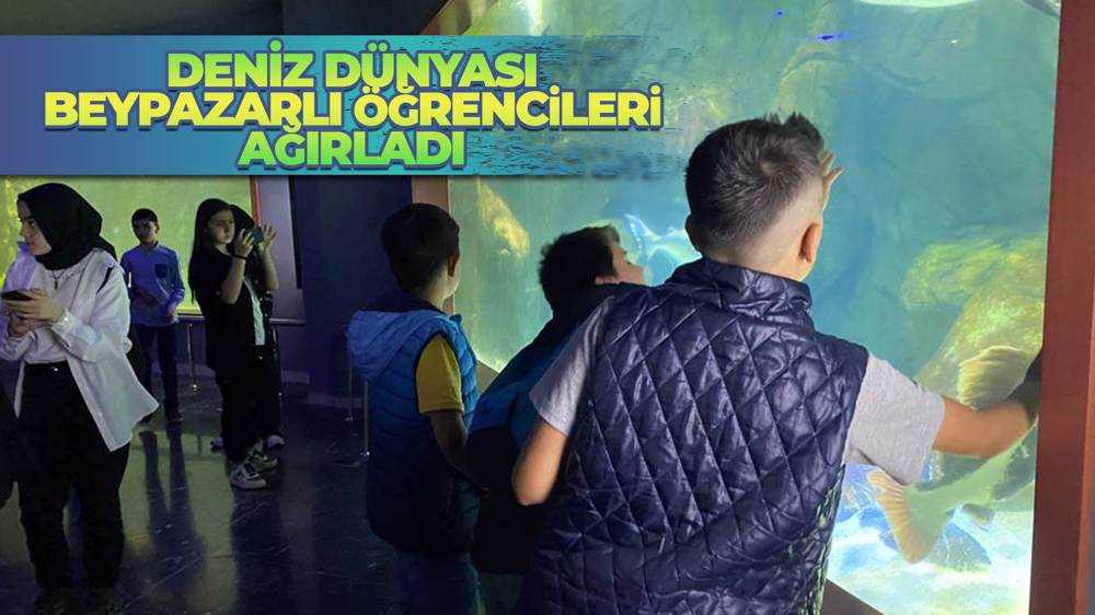 Beypazarı'ndan gelen öğrenciler Deniz Dünyası'nı gezdi