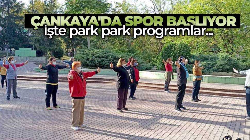 Çankaya parklarında spor başlıyor