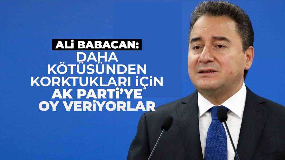 Ali Babacan: İnsanlar kazanılmış hakların kaybedilmeyeceğini bilmeli