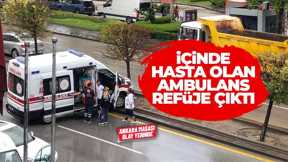 Altındağ'da ambulans kaza yaptı