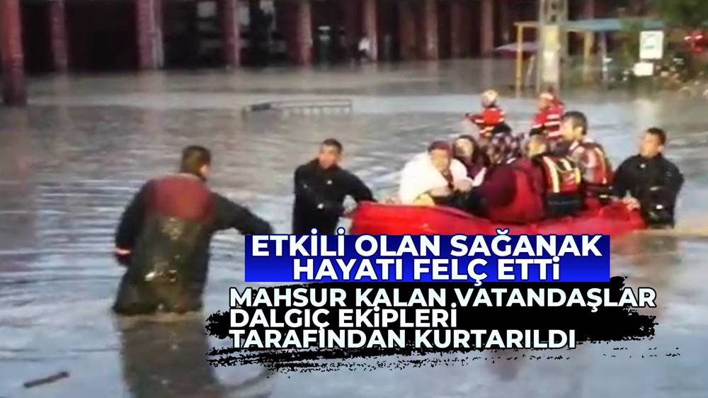 Akyurt'ta mesire alanında mahsur kalan vatandaşlar kurtarıldı