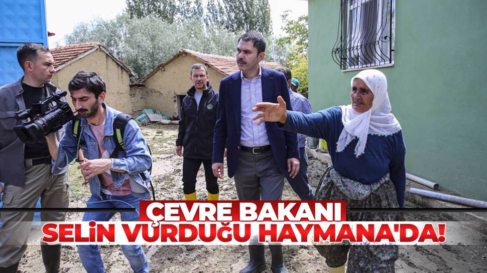 Bakan Kurum, selin vurduğu Haymana'da inceleme yaptı