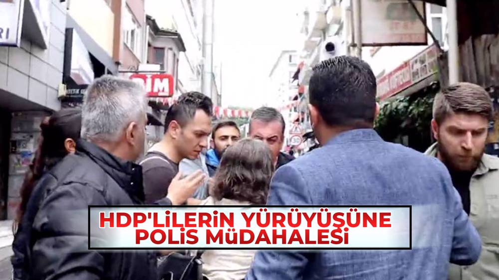 İstanbul'daki Öcalan'a destek yürüyüşünde HDP'li vekiller polisle tartıştı