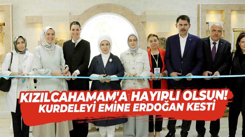 Emine Erdoğan, Kızılcahamam’da Halk Eğitim Merkezini ziyaret etti