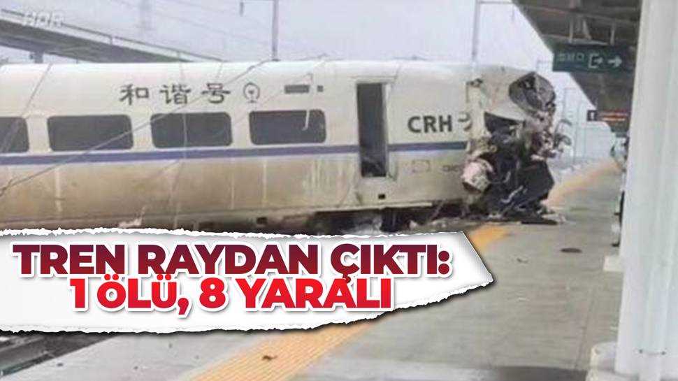 Yolcu treni raydan :1 ölü, 8 yaralı