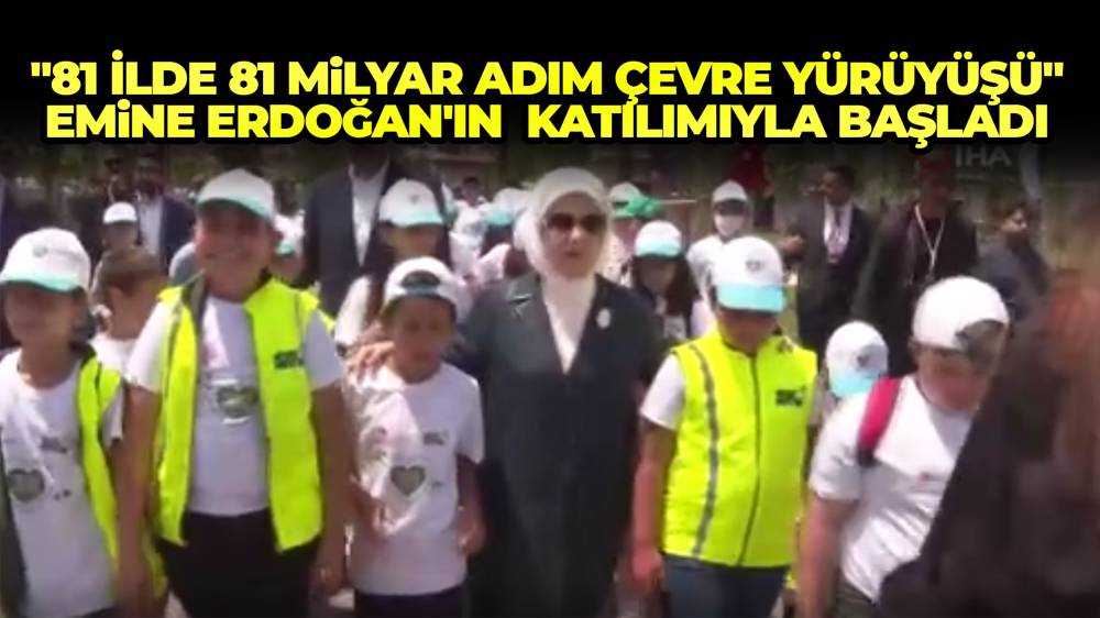 Emine Erdoğan, Kızılcahamam'da gençlerle çevre yürüyüşüne katıldı