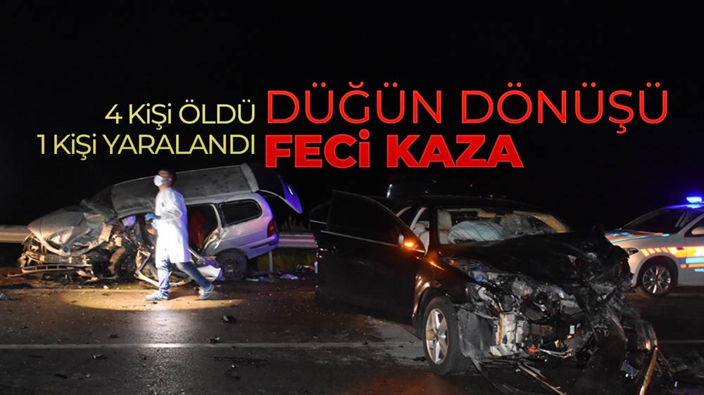 Sinop’ta meydana gelen trafik kazasında 4 kişi öldü, 1 kişi yaralandı