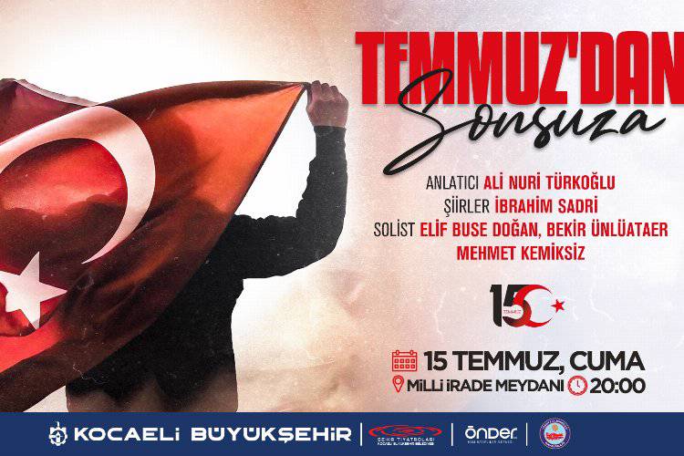 Kocaeli'nde “Temmuzdan Sonsuza”  15 Temmuz anma etkinliği