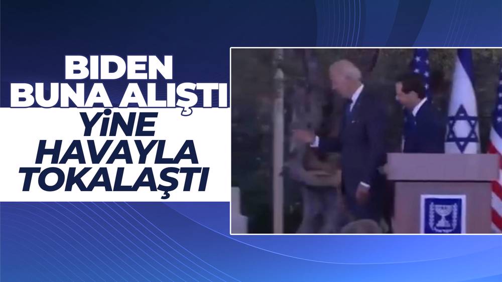 Biden yine boşlukla tokalaştı 