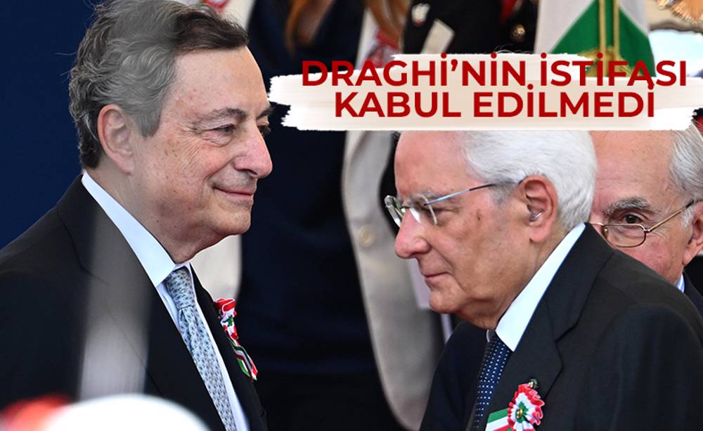 İtalya'da Cumhurbaşkanı Sergio Mattarella, Draghi'nin istifasını kabul etmedi