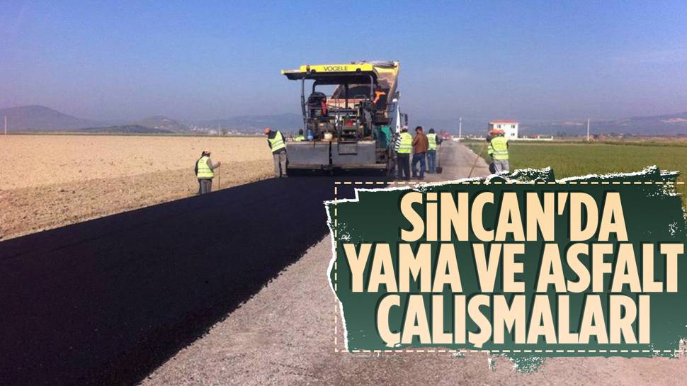 Sincan’da yama ve asfalt çalışmaları sürüyor