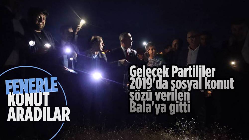 Gelecek Partililer fenerle Bala'da sosyal konutları aradı