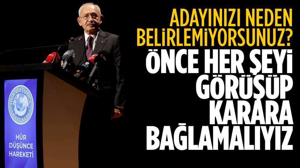 Kılıçdaoğlu, ''Adayınızı neden belirlemiyorsunuz'' sorusunu cevapladı