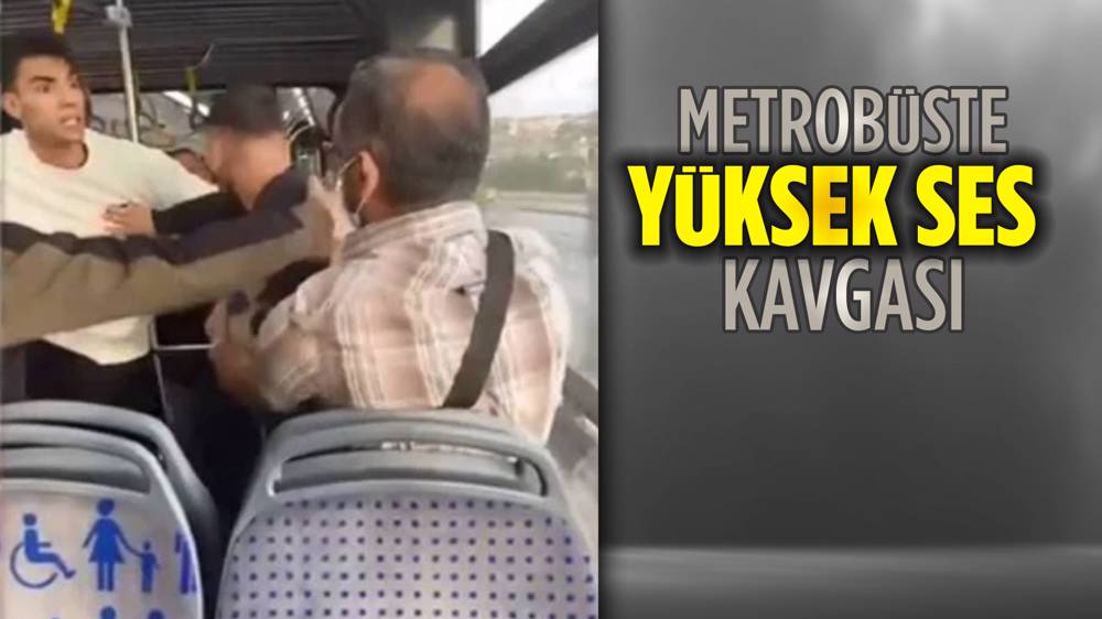 Metrobüste ‘yüksek sesle konuştun’ kavgası