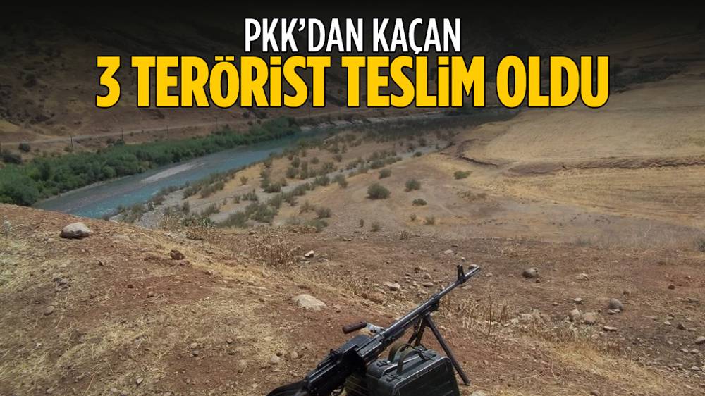 PKK'dan kaçan 3 terörist teslim oldu