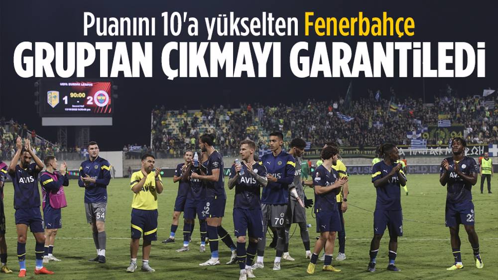 Puanını 10'a yükselten Fenerbahçe, gruptan çıkmayı garantiledi