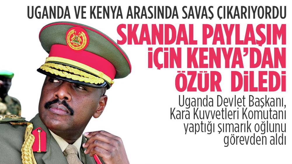 Uganda Devlet Başkanı'nın oğlundan "skandal" paylaşım!