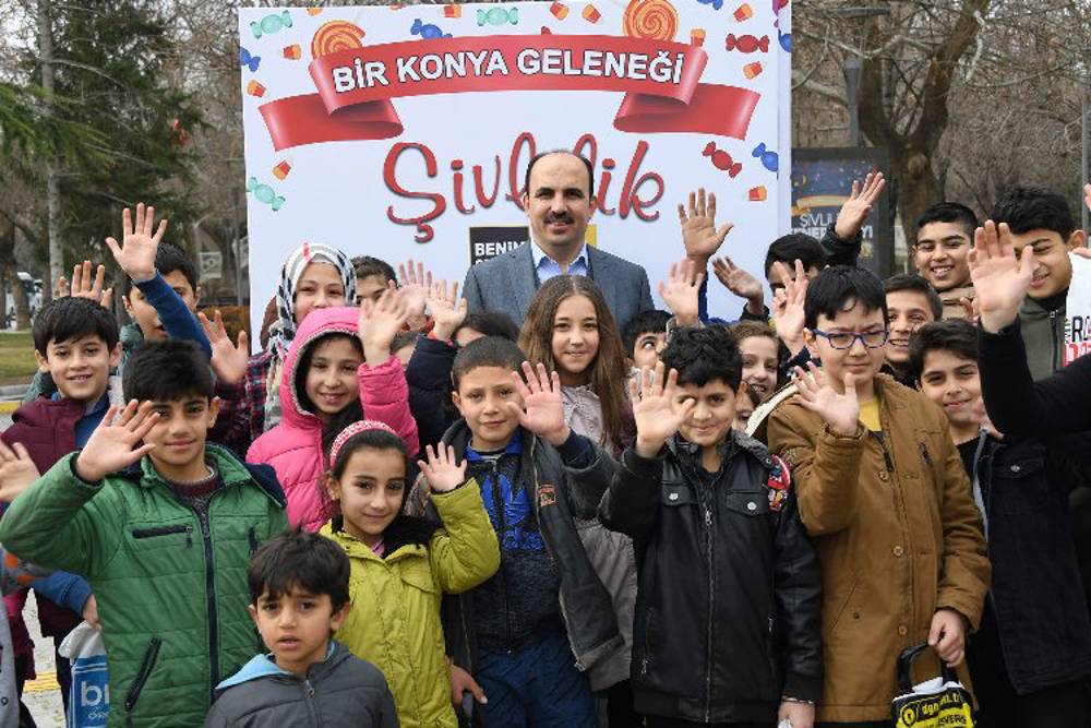 Konya'da çocukların 'şivlilik' sevinci