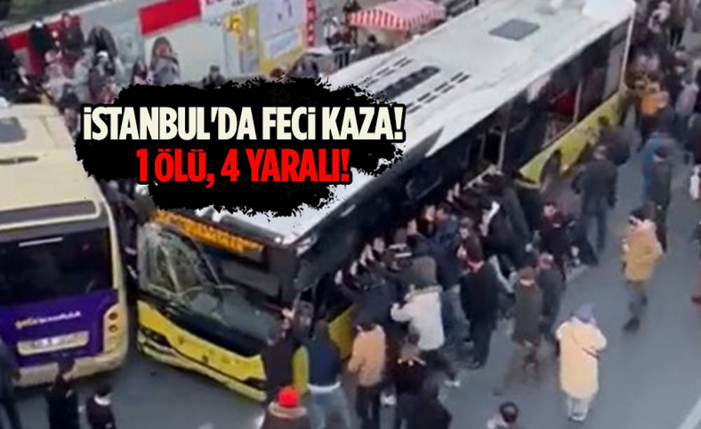 İETT otobüsü Bahçelievler'de yolcu durağına daldı