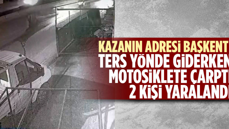 Ankara feci kaza! Ters yönde giden otomobil motosikleti biçti