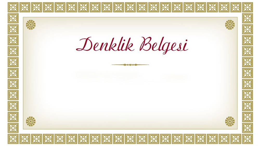 Denklik gösterir belge nedir?