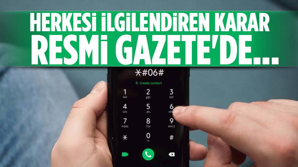 IMEI numaraları hakkında karar Resmi Gazete'de yayımlandı