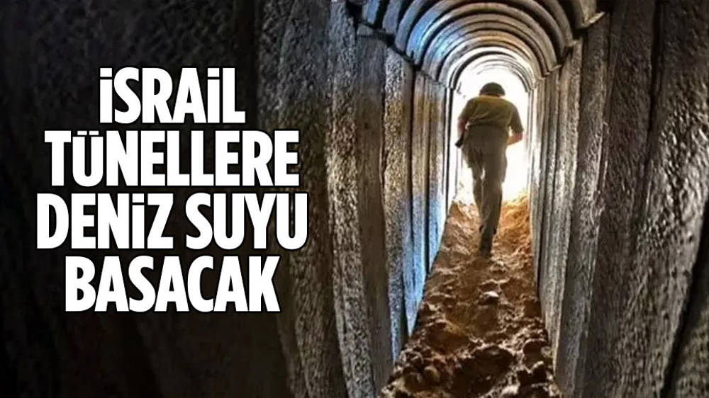 İsrail, Hamas tünellerine deniz suyu basacak!