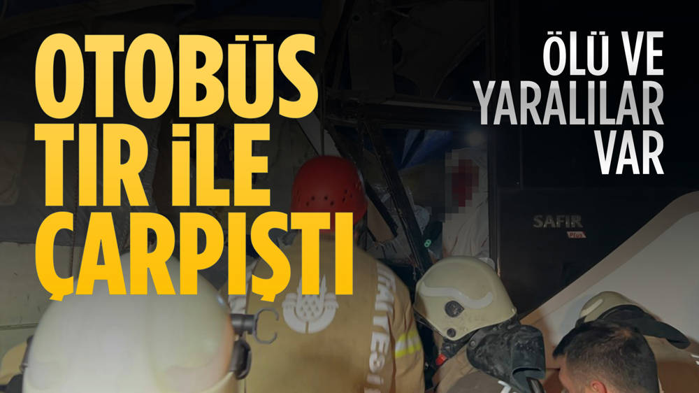 Kuzey Marmara Otoyolu'nda yolcu otobüsü ile TIR çarpıştı