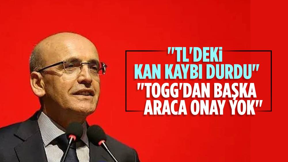  Şimşek,''Togg'dan başka araca onay yok! ''