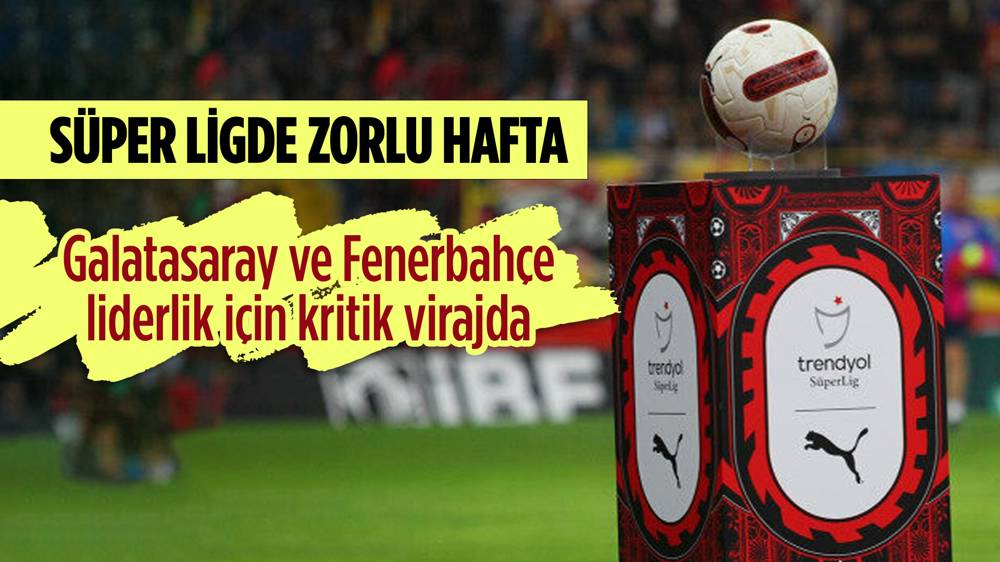 Süper Lig 14. Hafta Puan Durumu ve 15. hafta Maç Programı (Fikstür)