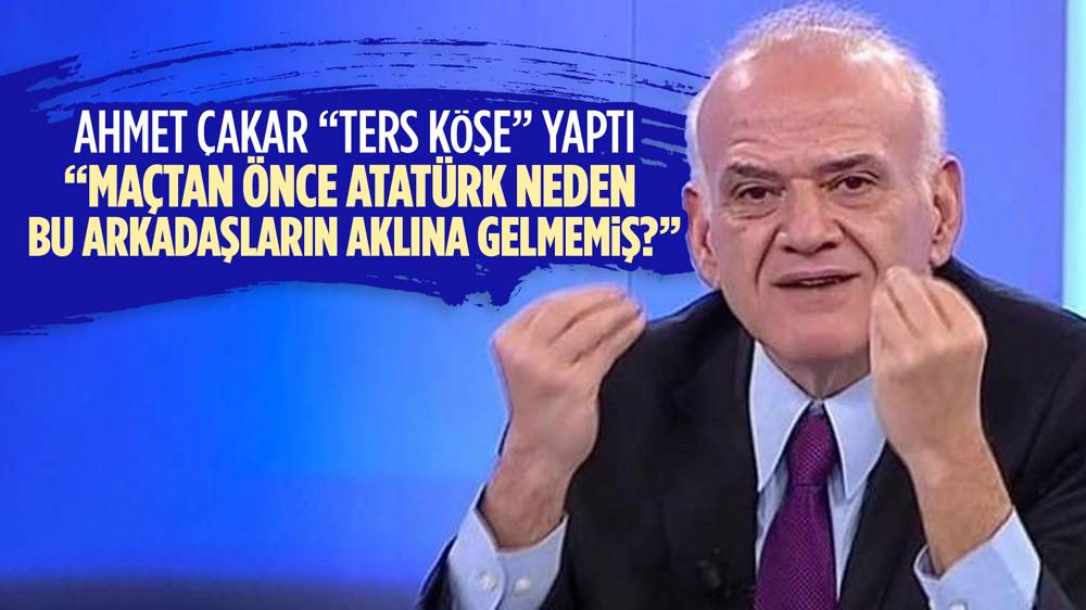 Ünlü spor yorumcusu Ahmet Çakar’dan Fenerbahçe ve Galatasaray’a eleştiri: “Maçtan önce Atatürk bu arkadaşların aklına gelmedi mi?”