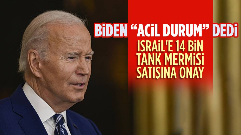 Biden’dan İsrail’e ‘acil’ 14 bin tank mermisi satış onayı