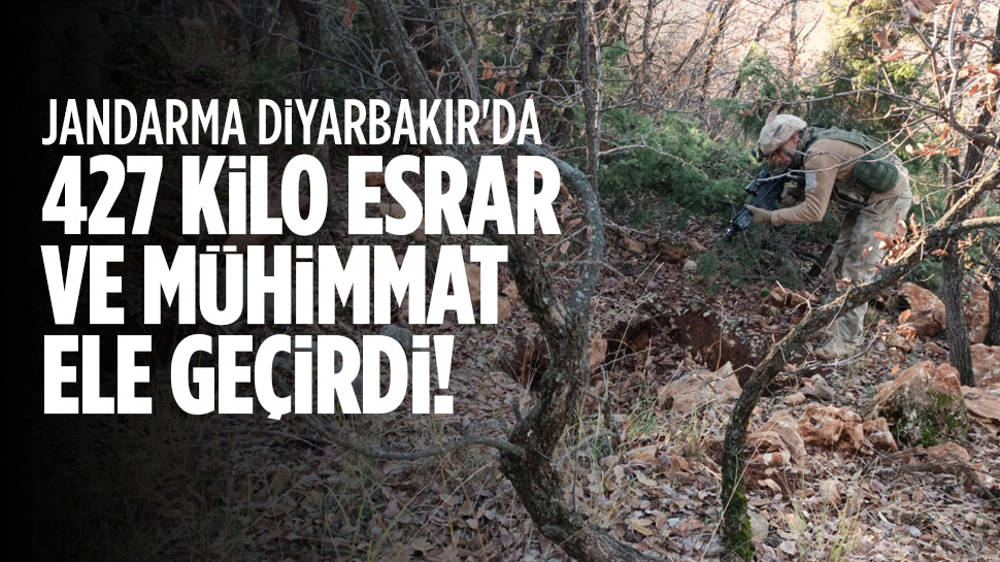 Diyarbakır’da 427 kilo esrar ve mühimmat ele geçirildi