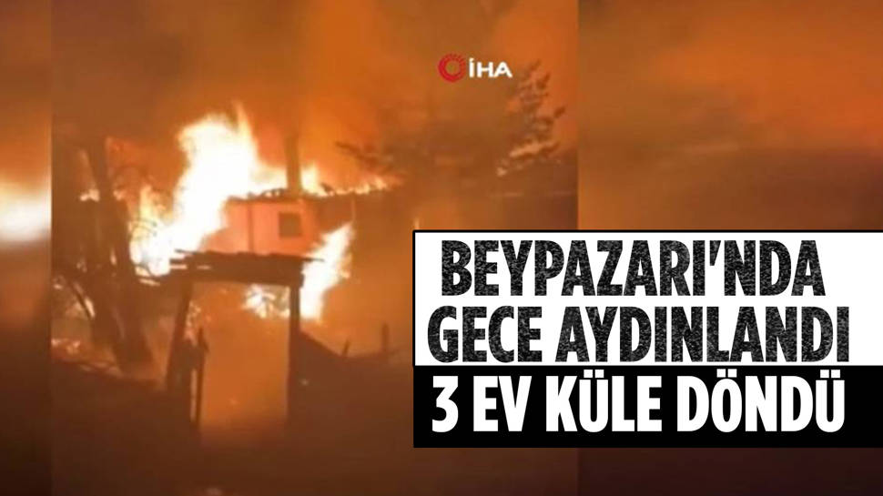 Ankara’daki yangında 3 ev kullanılmaz hale geldi