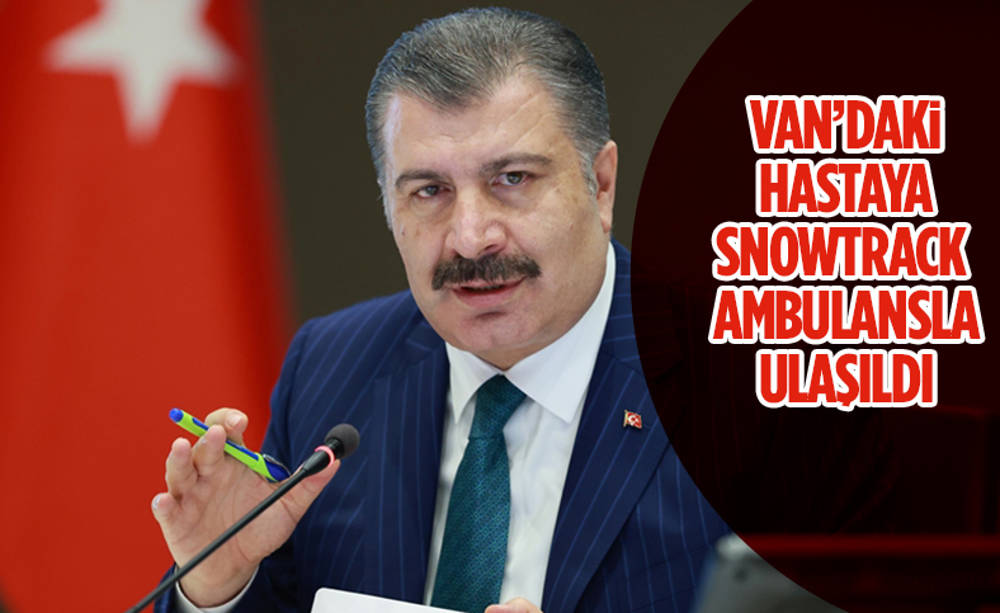 Bakan Fahrettin Koca'dan Snowtrack ambulans paylaşımı