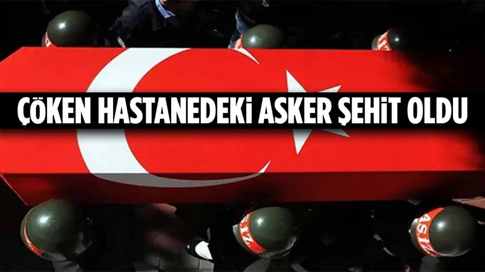 Çöken hastanede bir asker şehit oldu 