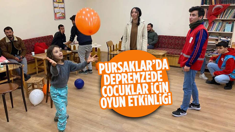 Pursaklar, depremzede çocukların yüzünü güldürüyor