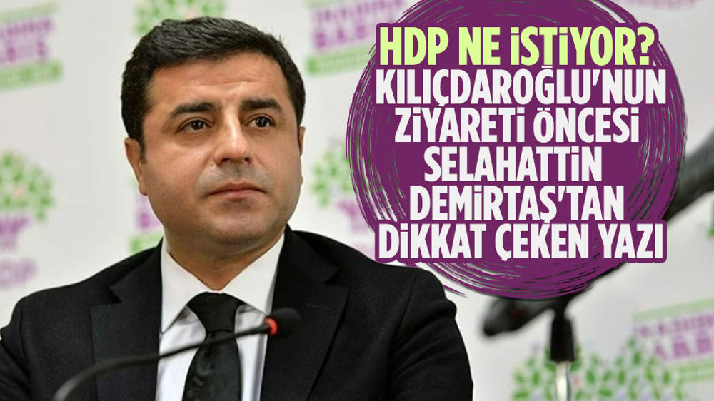 Selahattin Demirtaş "HDP'nin bakanlık, milletvekilliği talebi yoktur"