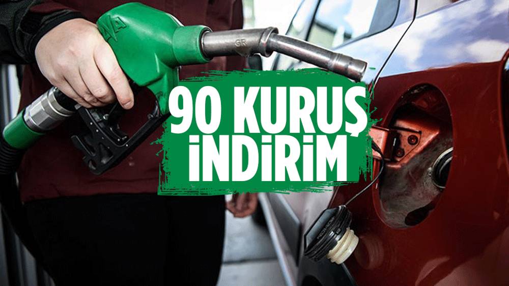 Akaryakıtta 90 kuruş indirim